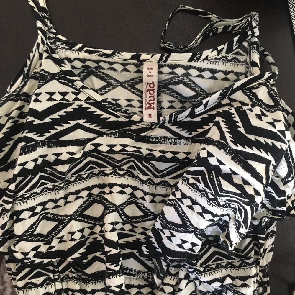 Cute Aztec black and white dress